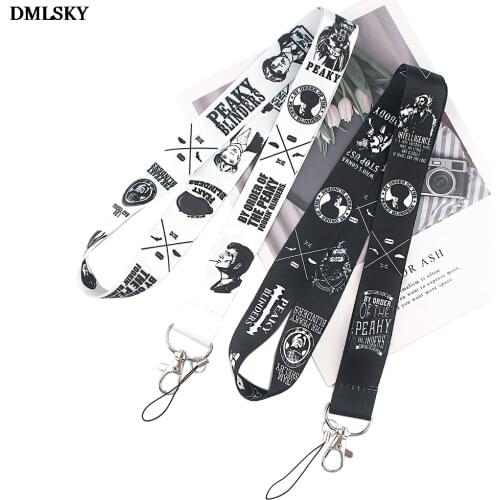 DMLSKY Peaky Blinders Lanyard Keychain Lanyards for keys Badge ID Mobile Phone Rope Neck Straps Accessories Gifts M4654