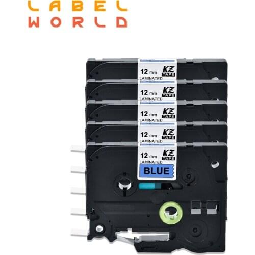 Label World TZe-531 label tape Black on blue label ribbon Compatible for brother P-TOUCH label printer 12mm tze 531 ribbon