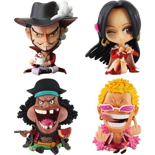 11cm One Piece Marshall D Teach Donquixote Doflamingo Dracule Mihawk Boa Hancock PVC Action Figure Anime Collectible Model Toy