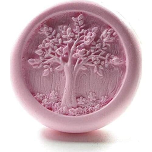 Life Tree Design Natural Soap Mold Scented Candle Wax Melt Mold Aroma Gypsum Resin Craft Silicone Mold