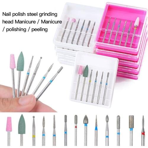 6PCS/Set Milling Cutter For Manicure Ceramic Mill Manicure Machine Set Cutter For Pedicure Electric Nail Files Nail Drill Bit