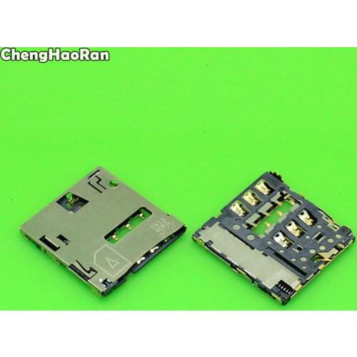 ChengHaoRan 10pcs SIM Socket For Huawei Honor 6 H60-02 H60-L12 Sim Card Reader connector Holder Tray Slot