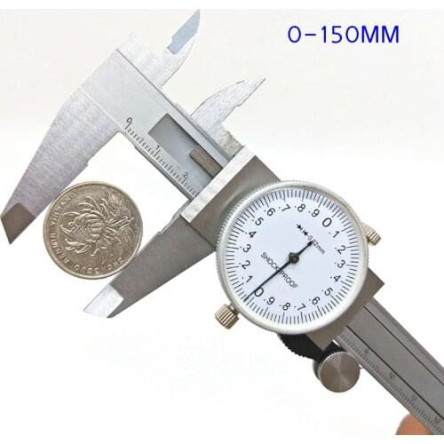 Best 0-150mm/0.02 Dial Caliper Metal Vernier Caliper Micrometer Gauge Measurement & Analysis Instruments Tool