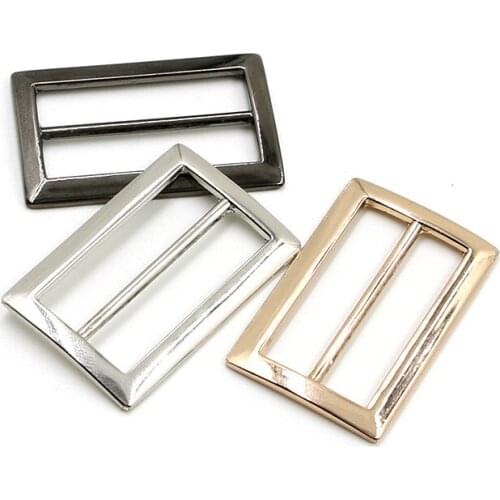 XUNZHE Rectangular button 20 pieces 2cm - 5cm of metal straps Tri Glide adjust the buckle a word buckle bag Windbreaker buckles