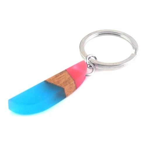 Natural wood resin mens and womens multifunctional pendant, key chain 0113