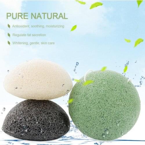 Natural Konjac Cosmetic Puff Facial Cleaning Sponge Facial Care Face Makeup Remove Tools