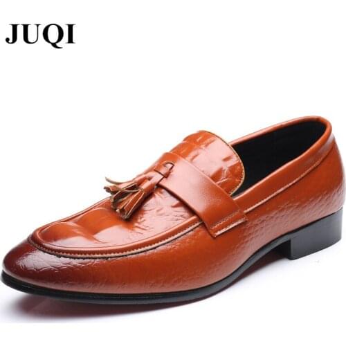 New Business Men Dress Shoes Handmade Breathable PU Leather Shoes Male Wedding Dress Flats Mens Basic Flat Shoes Big Size 38-48