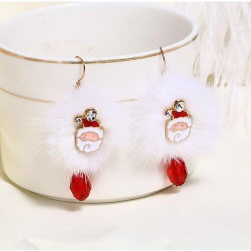 New Christmas Earrings Pendant Christmas Tree Snowflake Antelope Santa Claus Snowfake Boots Earrings Jewelry Accessories