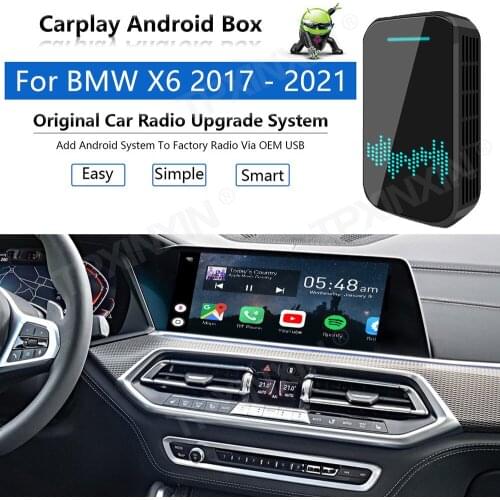 Upgrade Radio Carplay Android Auto Audio For BMW X6 2017-2021 Apple Wireless AI Box Car Multimedia Player GPS Navi unit