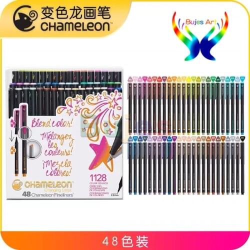 Original Chameleon Pens 6/12/24/48 color Gradient chameleon Needle pen 0.3mm color line pen gradually hand drawing art supplies