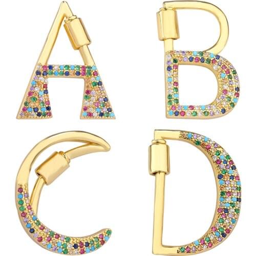 Necklace For Women Initial Letter Bracelet 26 Letters Charm Gold Name Necklace Pendant Top Quality Copper Zircon Jewelry Gifts