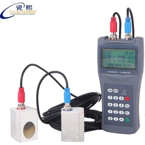 RS232 Communication LCD Display DN15~DN100 Pipe size Small Flow Sensor Portable ultrasonic flowmeter