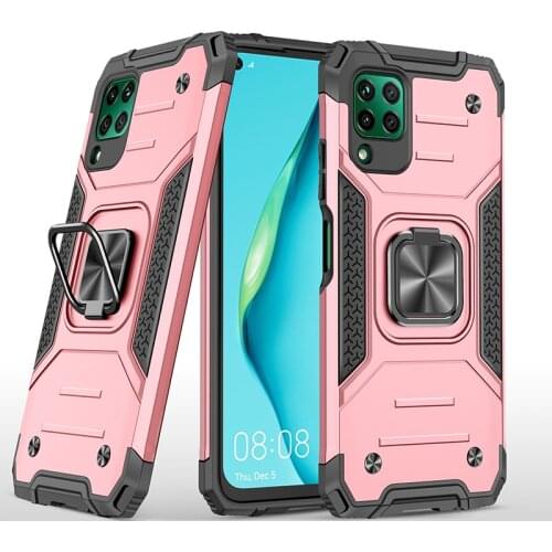 Shockproof Armor Case for Huawei P30 P40 Lite Pro Plus Smart Z Ring Stand Phone Back Cover For Magnetic Car Hold