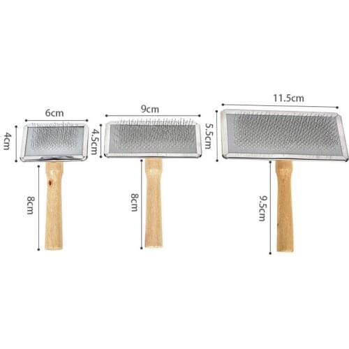Pet Cat Grooming Needle Brush Dogs Hair Remover Brush Wood Puppy Big Dog Combs Pet Flea Comb Dog Shedding Comb Cat Supplies