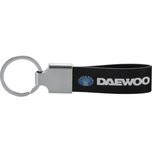 Car Styling Metal+Leather Emblem Car Keychain Key Chain Key Rings For Daewoo Matiz Nexia Lanos Kalos Gentra Nubira Espero Dama