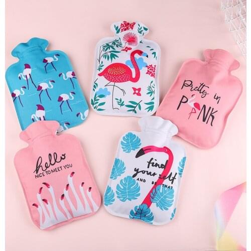 Flamingo Cactus Hot Water Bags Cute Cartoon Warm Belly Treasure Cartoon Hand Warmer Filled Mini Explosion-proof Hot Water Bottle
