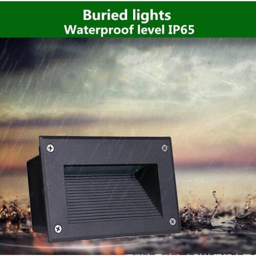 LED corner lamp buried lamp rectangular landscape stair step lamp 3W5W6W project embedded ground foot lamp