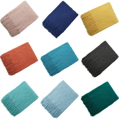 Nordic Knitted Throw Thread Blanket on the Bed Sofa Plaid Travel Camping Nap Blankets Soft Towel Bed Plaid Tapestry