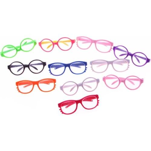1 Pair of Cute Round Frame / Cat Style Eye Glasses for 18'' My Life AG Dolls
