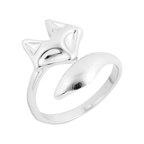10Pcs/lot 2019 New Fashion Wholesale Gold Adjustable Cute Animal Fox Rings for Women JZ017