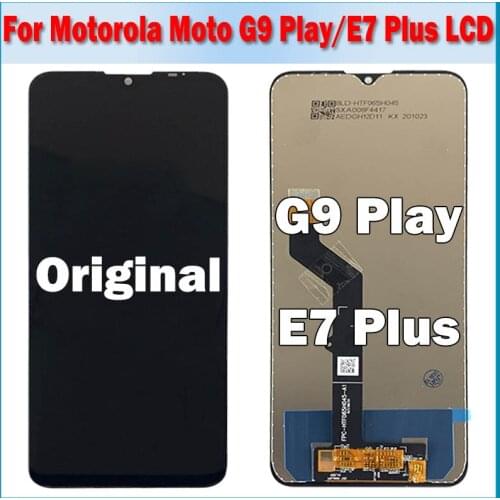 100% Original Tested For Moto G9 Play LCD Touch Screen Panel Digiziter Assembly For Motolola E7 Plus Display XT2081 with frame
