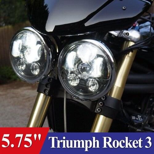 2 x New Motorcycle Accessories 5-3/4 5.75 Inch Led Headlights For Speed Triple Street Triple Thunderbird