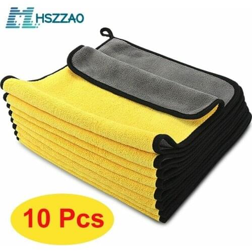 3/5/10 pcs Extra Soft Car Wash Microfiber Towel Car Cleaning Drying Cloth Car