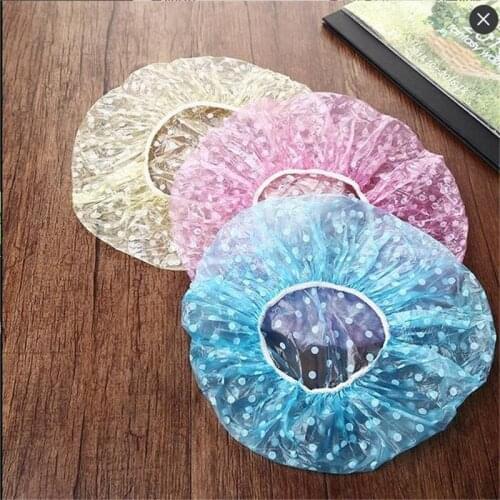 3PCS Disposable Shower Caps Hat Bathing Caps Elastic Waterproof Shower Cap Resuable Lace Elastic Band Bath Hair Caps Hats