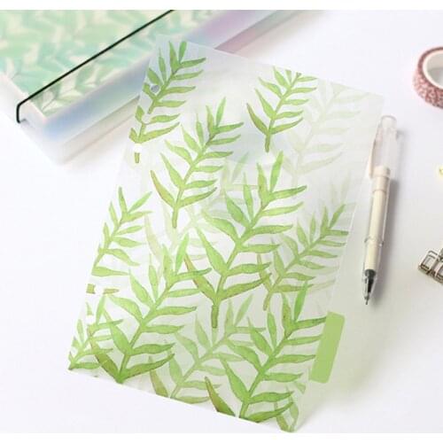 6 Holes A5 A6 A7 Colored Notebooks Index Page Matte Spiral Book Category Pages Office Planner Stationery Accessories