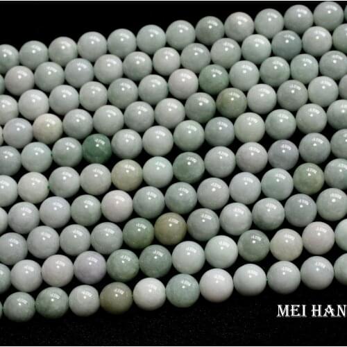Meihan Freeshipping (31 beads/set/78g) natural 13+-0.2mm Burma smooth jadeite stones beads for jewelry making design or gift