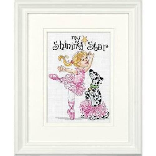 FREE Shipping High Quality cross stitch kit my shining star ballerina girl and dog