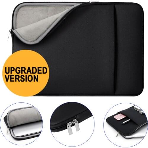 Rainyear Laptop Sleeve Tablet PC Bag Notebook Case Pocket For ASUS Dell Acer For Mackbook Air iPad 11 13 14 15 15.6 inch Black