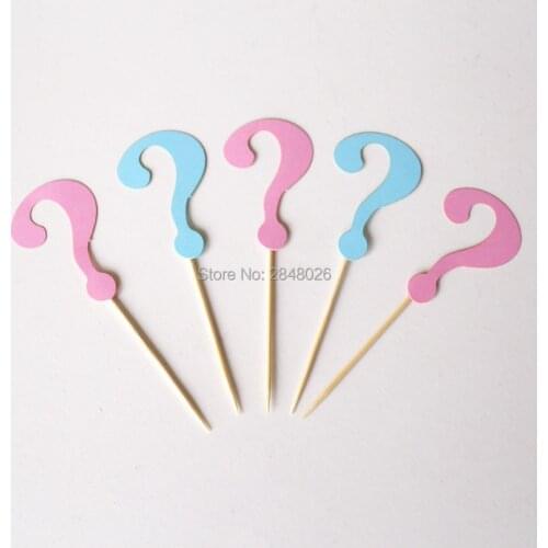 Gender Reveal Party decor, Baby Shower cake Toppers,Boy or Girl, Question Marks cake topper