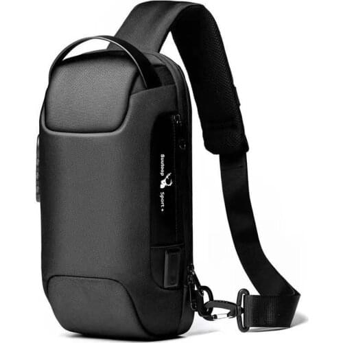 Mens Bag Waterproof USB Crossbody Bag Anti-theft Shoulder Sling Bag Multifunction Short Travel Messenger Chest Pack For Male