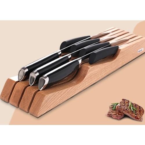 Harold all solid wood drawer inside knife rest kitchen horizontal knife holder tool holder
