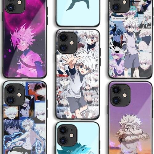 Killua Zoldyck HUNTER x HUNTER anime Soft Silicone Glass Phone Case for IPhone SE 6s 7 8 Plus X Xr Xs 11 12 Mini Pro Max Samsung