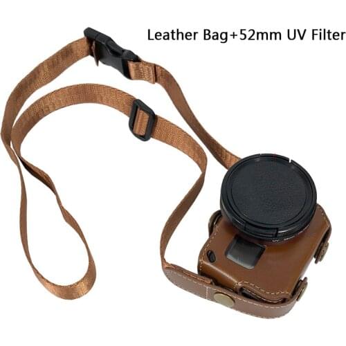 Leather Case Protective cover FOR Go Pro Hero7 6 5 52MM UV Filter Lens cap BAG for GoPro Hero 7 6 5 Action Camera Accessories