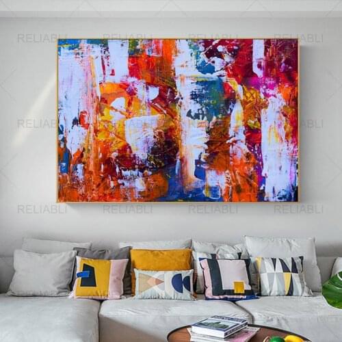 Colorful Abstract Pictures Canvas Painting Posters And Prints Wall Art For Living Room Decoration Oil Painting Prints Cuadros