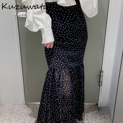 Женские трикотажные юбки Kuzuwata China At AliExpress