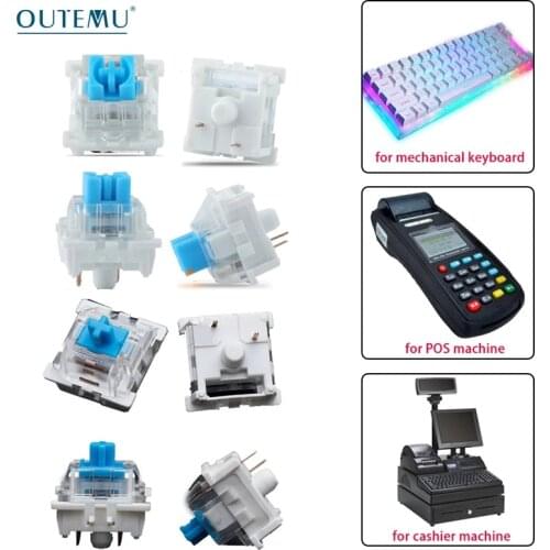Outemu Switch Mechanical Keyboard Black Blue Brown Red Key Switch for CIY Sockets SMD 3pin Thin pins Compatible with MX switch