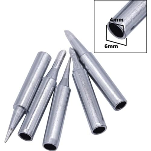 5PCS Soldering Iron Tips Pure Copper Lead-free Solder Tips Replacement For Soldering Repair Station and soldering iron kit