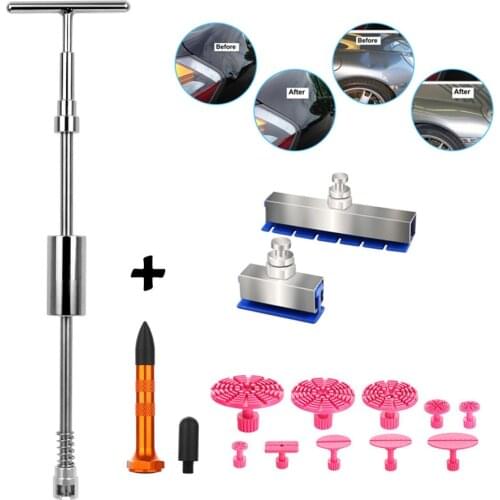 HAND TOOL SET PAINTLESS DENT REPAIR TOOLS FOR DOOR AND FENDER REPAIR CAR EDGE REPAIR DOOR REVERSE HAMMERS GLUE TABS FOR CAR