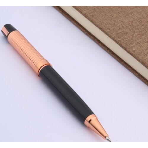 New CHOUXIONGLUWEI Twist Rose Golden Metal Chessboard Black Office Ballpoint Pen Business School Supplies Writing