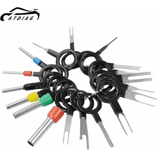 Newest 18pcs Car Electrical Wire Crimp Connector Extractor Kit Accessories Automotive Plug Terminal Removel Tool Set Key