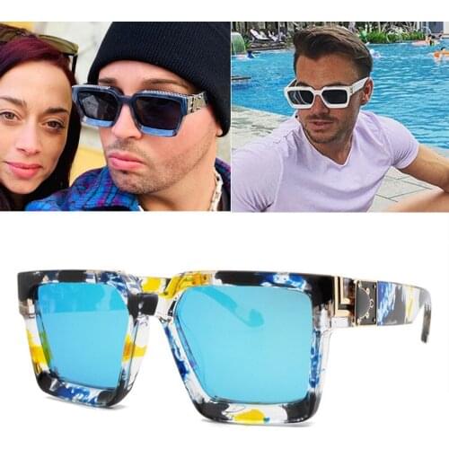 Fashion Luxury brand Square Luxury Sunglasses Men Women Fashion UV400 Glasses high quality male fashion show Female