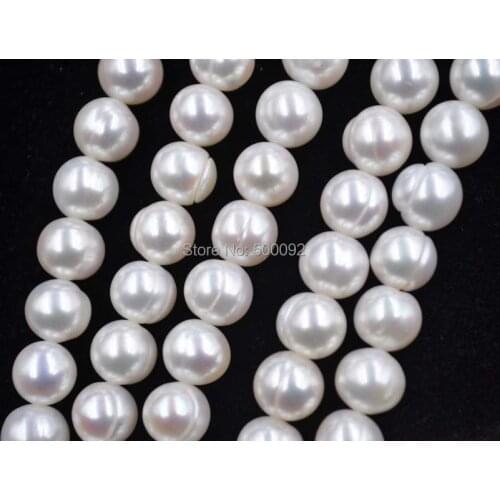 Wholesale 5 strands 10mm white cultured freshwater pearl lots