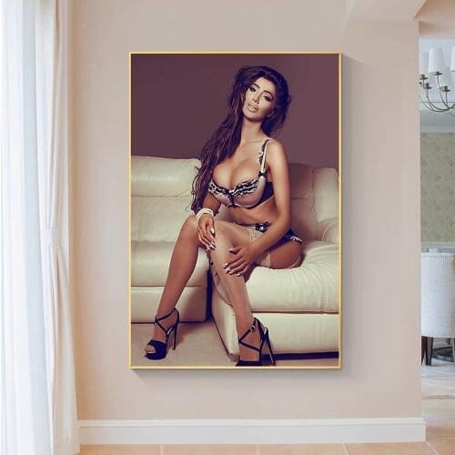 SP043 Silk Cloth Wall Poster Chloe Khan Hot Model 01 Art Home Decoration Gift