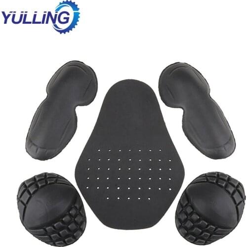 Motorcycle Jacket Lining Protectors Pad Shoulders Elbow Back Armor Black for Motocross Racing Skiing ICE Skating Bike Cycling