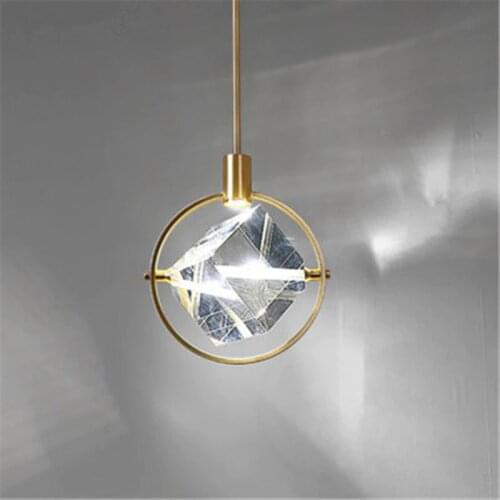 Postmodern Light Luxury Style Small Chandelier New Crystal 5W LED Hanging Light For Bedroom Bedside Living Room Dining Table Bar