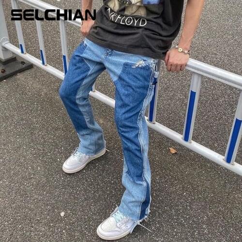 Мужские широкие джинсы SELCHIAN China At AliExpress